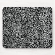 Tallarines B&W Mousepad del Doodle Alfombrillas De Raton