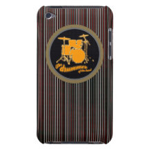 tambor amarillo rayado barely there iPod funda
