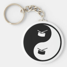 Tambor de Yin Yang Llavero Personalizado