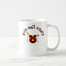 Tambor fijado - rojo taza de café