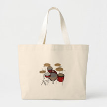 Tambores: Batería roja: modelo 3D: Bolsa Lienzo