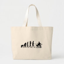 Tambores de Dubstep del batería y del jazz de la m Bolsas Lienzo