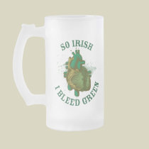 Tan irlandés sangro la taza escarchada verde tazas