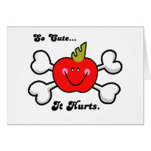 tan lindo daña la manzana tarjetas