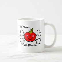 tan lindo daña la manzana taza
