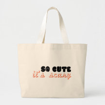 tan lindo es asustadizo bolsa lienzo