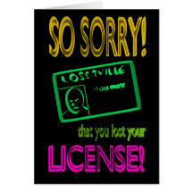 Tan triste que usted perdió su licencia felicitacion 