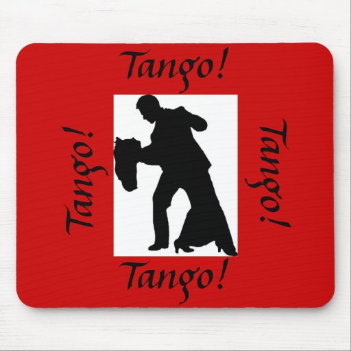 ¡Tango! Pares Mousepad - rojo de la danza de salón