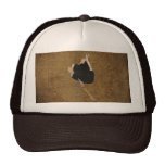 Tapa adornada de bronce de la avestruz gorros bordados