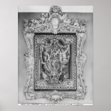 Tapicería del escudo de armas de la familia real f poster