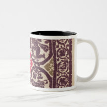 Tapicería del este del imperio romano que muestra  taza de café