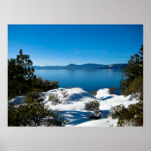 Tarde del invierno en el lago Tahoe Posters
