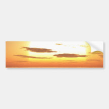 Tarde Sun Etiqueta De Parachoque