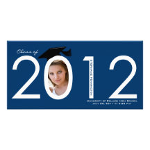 Tarjeta 2012 de la foto de la invitación de la gra tarjeta fotografica personalizada