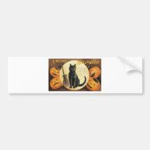 Tarjeta 5228 de Halloween del Victorian Pegatina De Parachoque
