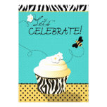 Tarjeta A7 de la invitación de la abeja del cumple