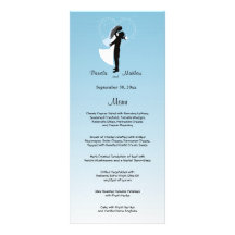 Tarjeta adaptable azul del menú del boda de Ombre Diseños De Tarjetas Publicitarias