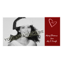 Tarjeta adaptable de la foto de los corazones del  tarjeta fotográfica personalizada