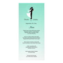 Tarjeta adaptable del menú del boda de Ombre del t Lona Publicitaria