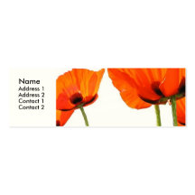 Tarjeta adaptable del perfil de las amapolas plantilla de tarjeta de visita