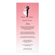 Tarjeta adaptable rosada del menú del boda de Ombr Diseño De Tarjeta Publicitaria