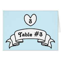 Tarjeta adorable del número de la tabla del boda d