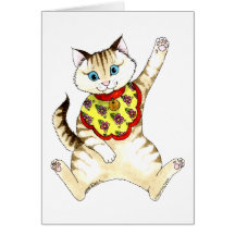 Tarjeta afortunada del gato