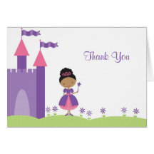 Tarjeta afroamericana de la princesa nota