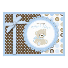 Tarjeta agradable 2 del muchacho TY del oso Comunicados Personales