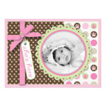 Tarjeta agradable de la invitación del chica del o
