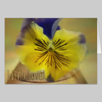 Tarjeta amarilla/azul del pensamiento con el texto tarjetas