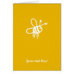 Tarjeta amarilla de la abeja