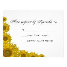 Tarjeta amarilla de la respuesta del boda del bord anuncio