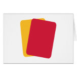 Tarjeta amarilla roja del árbitro