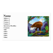 Tarjeta americana del perfil de Eagle calvo Plantillas De Tarjetas Personales