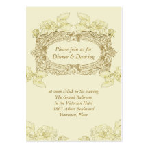 Tarjeta antigua de la recepción nupcial del marco tarjeta de visita