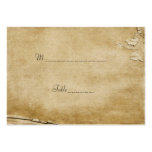 Tarjeta antigua del lugar de la tabla de papel plantillas de tarjetas personales