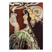 Tarjeta: Arte del vintage - café de Rajah - Privat