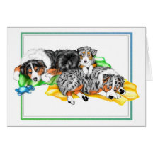 Tarjeta australiana de la siesta de la familia del