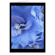 Tarjeta azul de la flor