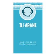 Tarjeta azul de la industria musical plantilla de tarjeta de negocio