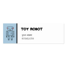 Tarjeta azul de la pequeña empresa del robot del j plantillas de tarjeta de negocio