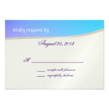 Tarjeta azul de la respuesta de Mitzvah del palo d Invitacion Personal