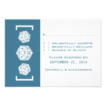 Tarjeta azul de la respuesta del boda del videojug anuncio personalizado