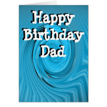 Tarjeta azul del arte del fractal del cumpleaños d