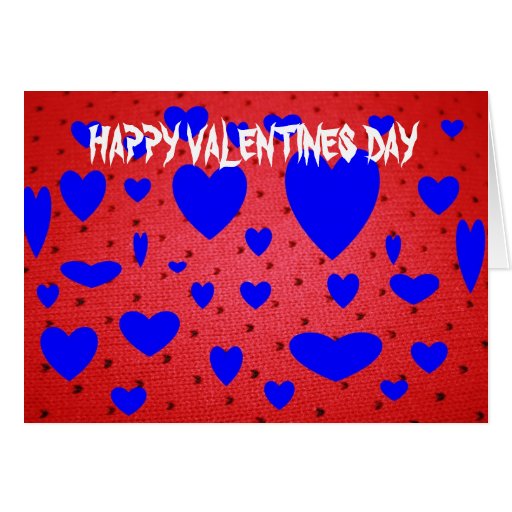 Tarjeta azul del el día de San Valentín