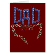 Tarjeta azul del papá del haz del metal
