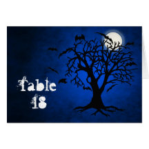 Tarjeta azul extravagantemente de la tabla de Hall