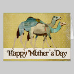 Tarjeta azul soñadora del día de madre de los came tarjetas