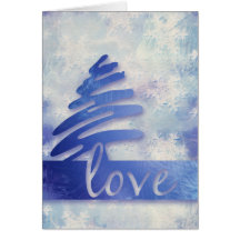 Tarjeta azul y blanca del día de fiesta del "amor"